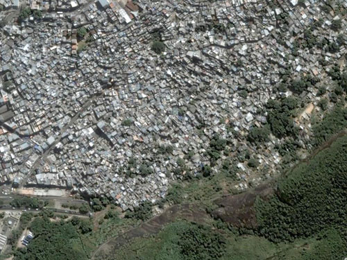 Rocinha, Rio de Janeiro - image Google Earth